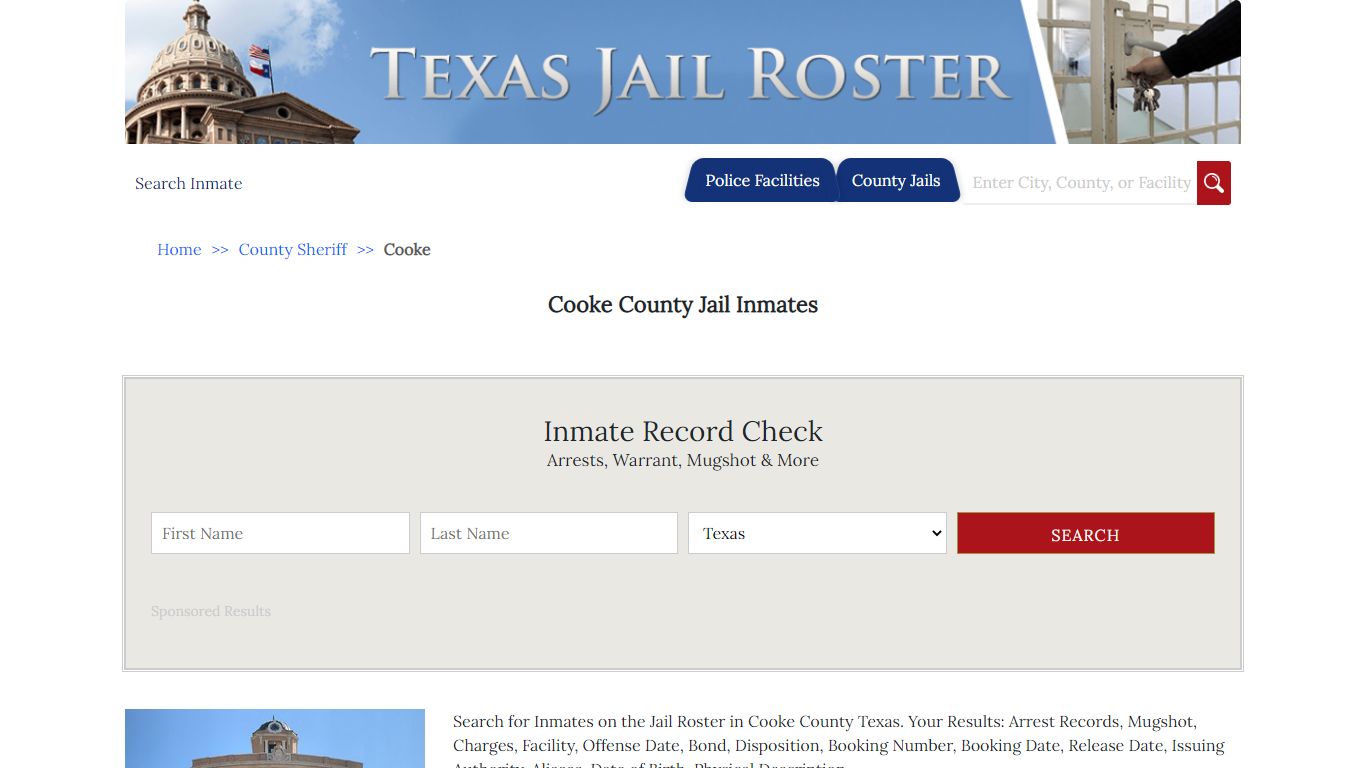 Cooke County Jail Inmates | Jail Roster Search